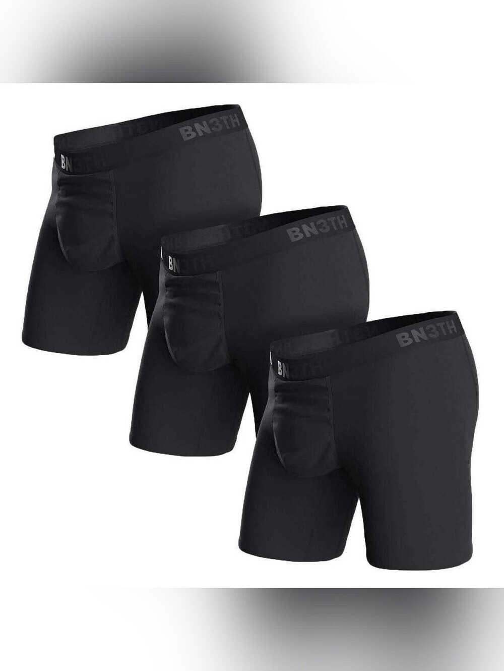 Men's BN3TH Classic Icon Black Boxer Briefs 3-Pack